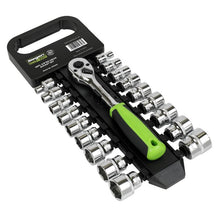 Load image into Gallery viewer, Sealey Socket Set 19pc 3/8" Drive 6pt WallDrive Metric (Siegen)