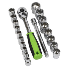 Load image into Gallery viewer, Sealey Socket Set 19pc 3/8" Drive 6pt WallDrive Metric (Siegen)