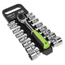 Load image into Gallery viewer, Sealey Socket Set 17pc 1/2" Drive 6pt WallDrive Metric (Siegen)