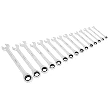Load image into Gallery viewer, Sealey Combination Ratchet Spanner Set 15pc Metric (Siegen)