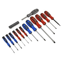Load image into Gallery viewer, Sealey Soft Grip Screwdriver & Bit Set 23pc (Siegen)