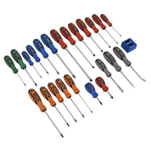 Load image into Gallery viewer, Sealey Soft Grip Screwdriver Set 24pc (Siegen)