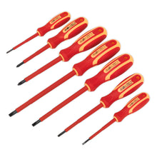 Load image into Gallery viewer, Sealey Screwdriver Set 7pc Electrician's VDE Approved (Siegen)