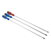 Load image into Gallery viewer, Sealey Screwdriver Set 3pc Extra-Long (Siegen)