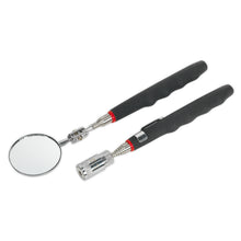 Load image into Gallery viewer, Sealey Telescopic Magnetic LED Pick-Up Tool & Inspection Mirror Set 2pc (Siegen)