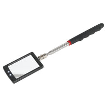 Load image into Gallery viewer, Sealey Telescopic Inspection Mirror 52 x 83mm, 2 LEDs (Siegen)