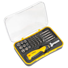 Load image into Gallery viewer, Sealey Socket & Bit Set 45pc Ratchet Screwdriver (Siegen)