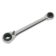 Load image into Gallery viewer, Sealey Ratchet Ring Spanner 4-in-1 Reversible Metric (Siegen)