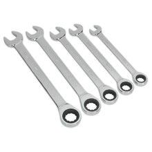 Load image into Gallery viewer, Sealey Combination Ratchet Spanner Set 5pc Metric (Siegen)