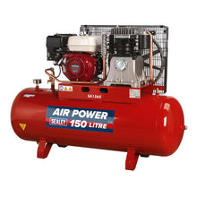 Load image into Gallery viewer, Sealey Air Compressor 150L Belt Drive Petrol Engine 6.5hp