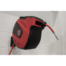 Load image into Gallery viewer, Sealey Air Hose Reel Auto-Rewind Control 15M - 10mm ID - Rubber Hose