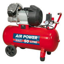 Load image into Gallery viewer, Sealey Air Compressor 50L V-Twin Direct Drive 3hp (SAC05030)
