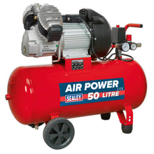 Load image into Gallery viewer, Sealey Air Compressor 50L V-Twin Direct Drive 3hp (SAC05030)