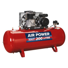 Load image into Gallery viewer, Sealey Air Compressor 200L Belt Drive 3hp, Cast Cylinders (SAC1203B)