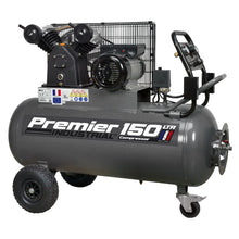 Load image into Gallery viewer, Sealey Air Compressor 150L Belt Drive 3hp, Front Control Panel