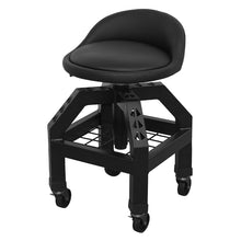 Load image into Gallery viewer, Sealey Creeper Stool Pneumatic, Adjustable Height Swivel Seat & Back Rest (570-710mm)