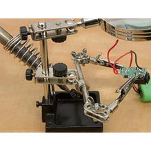 Load image into Gallery viewer, Sealey Mini Robot Soldering Stand, Magnifier & Iron Holder