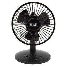 Load image into Gallery viewer, Sealey Oscillating USB Desk Fan 3-Speed 6"