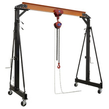Load image into Gallery viewer, Sealey Portable Lifting Gantry Crane Adjustable 2 Tonne & Hoist Combo