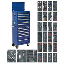 Load image into Gallery viewer, Sealey Toolchest Combination 14 Drawer Ball-Bearing Slides - Blue & 1179pc Tool Kit