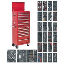 Load image into Gallery viewer, Sealey Toolchest Combination 14 Drawer Ball-Bearing Slides - Red & 1179pc Tool Kit