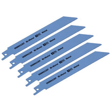 Load image into Gallery viewer, Sealey Reciprocating Saw Blade Metal 150mm (6") 18tpi - Pack of 5 (SRBR622EF)