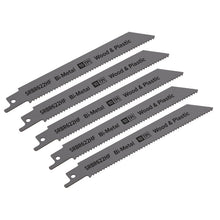 Load image into Gallery viewer, Sealey Reciprocating Saw Blade Wood & Plastics 150mm (6") 10tpi - Pack of 5