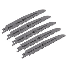Load image into Gallery viewer, Sealey Reciprocating Saw Blade Multipurpose 150mm (6") 5-8tpi - Pack of 5