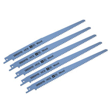 Load image into Gallery viewer, Sealey Reciprocating Saw Blade Clean Wood 230mm (9") 6tpi - Pack of 5