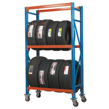 Load image into Gallery viewer, Sealey 2-Level Mobile Tyre Rack 200kg Capacity Per Level