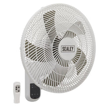 Load image into Gallery viewer, Sealey Wall Fan 3-Speed 16", Remote Control 230V
