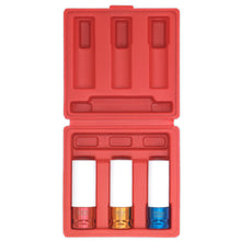 Load image into Gallery viewer, Sealey Alloy Wheel Impact Socket Set 3pc 1/2" Drive