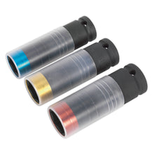 Load image into Gallery viewer, Sealey Alloy Wheel Ultra-Power Impact Socket Set 3pc 1/2" Drive