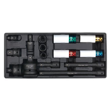 Load image into Gallery viewer, Sealey Topchest & Rollcab Combination 14 Drawer Ball-Bearing Slides - Red/Grey & 1233pc Tool Kit (Premier)