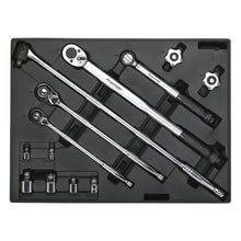 Load image into Gallery viewer, Sealey Tool Tray, Ratchet, Torque Wrench, Breaker Bar & Socket Adaptor Set 13pc (Premier)