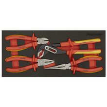 Load image into Gallery viewer, Sealey Insulated Pliers Set 4pc, Tool Tray - VDE Approved