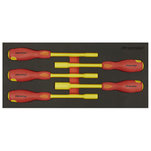 Load image into Gallery viewer, Sealey Insulated Nut Driver Set 5pc, Tool Tray - VDE Approved (Premier)