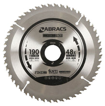 Load image into Gallery viewer, Abracs TCT Blade 190mm x 30mm x 48T - Wood