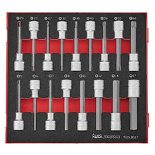 Load image into Gallery viewer, Teng Socket Set 1/2" Drive Long Hex & TX Bit FOAM 17pcs