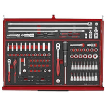 Load image into Gallery viewer, Teng PRO35 26" Stack Rollcab 11 Drawer Tool Kit FOAM Red 418pcs