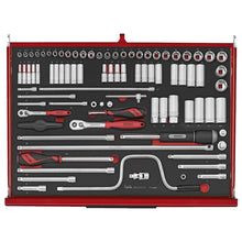Load image into Gallery viewer, Teng PRO35 26" Stack Rollcab 12 Drawer Tool Kit FOAM Red 528pcs