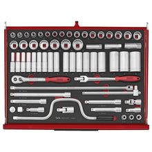 Load image into Gallery viewer, Teng PRO35 26" Stack Rollcab 12 Drawer Tool Kit FOAM Red 528pcs