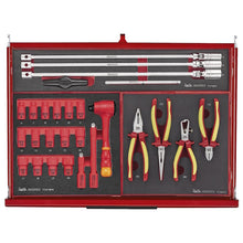 Load image into Gallery viewer, Teng PRO35 53" Monster Stack Rollcab 19 Drawer Tool Kit FOAM Red 1133pcs