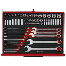 Load image into Gallery viewer, Teng PRO35 53" Monster Stack Rollcab 19 Drawer Tool Kit FOAM Red 1133pcs