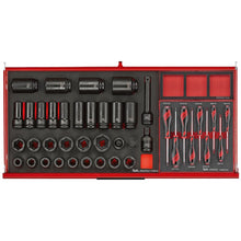 Load image into Gallery viewer, Teng PRO35 37" Rollcab 7 Drawer Tool Kit FOAM Red 513pcs