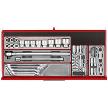 Load image into Gallery viewer, Teng PRO35 37" Rollcab 7 Drawer Tool Kit Red 595pcs