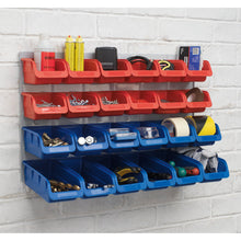 Load image into Gallery viewer, Sealey Bin & Panel Combination 24 Bins - Red/Blue