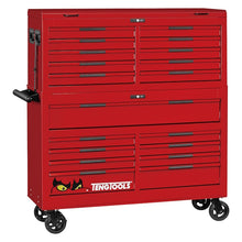 Load image into Gallery viewer, Teng PRO35 53" Stack Rollcab 19 Drawer Tool Storage Red