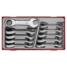 Load image into Gallery viewer, Teng Stubby Midget Ratcheting Combination Metric Spanner Set 10pcs