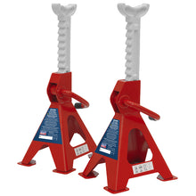 Load image into Gallery viewer, Sealey Axle Stands (Pair) 2 Tonne Capacity per Stand Ratchet Type